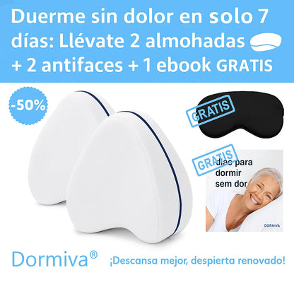 50% de Descuento: 2X1 Almohada Ortopédica - Moderno y tecnológico Duerme sin dolor + Masajeador Eléctrico (GRATIS)