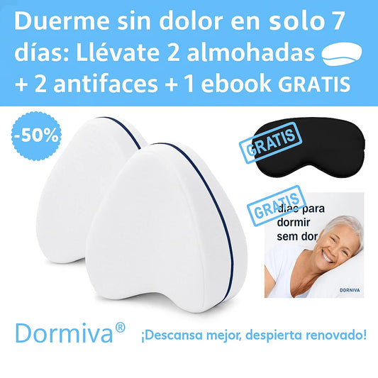 50% de Descuento: 2X1 Almohada Ortopédica - Moderno y tecnológico Duerme sin dolor + Masajeador Eléctrico (GRATIS)