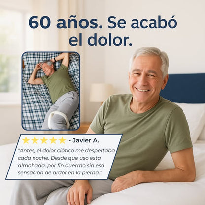 50% de Descuento: 2X1 Almohada Ortopédica - Moderno y tecnológico Duerme sin dolor + Masajeador Eléctrico (GRATIS)