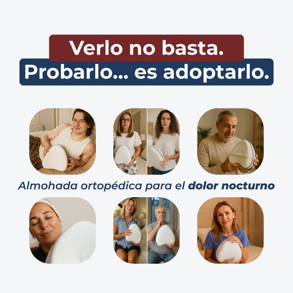 50% de Descuento: 2X1 Almohada Ortopédica - Moderno y tecnológico Duerme sin dolor + Masajeador Eléctrico (GRATIS)