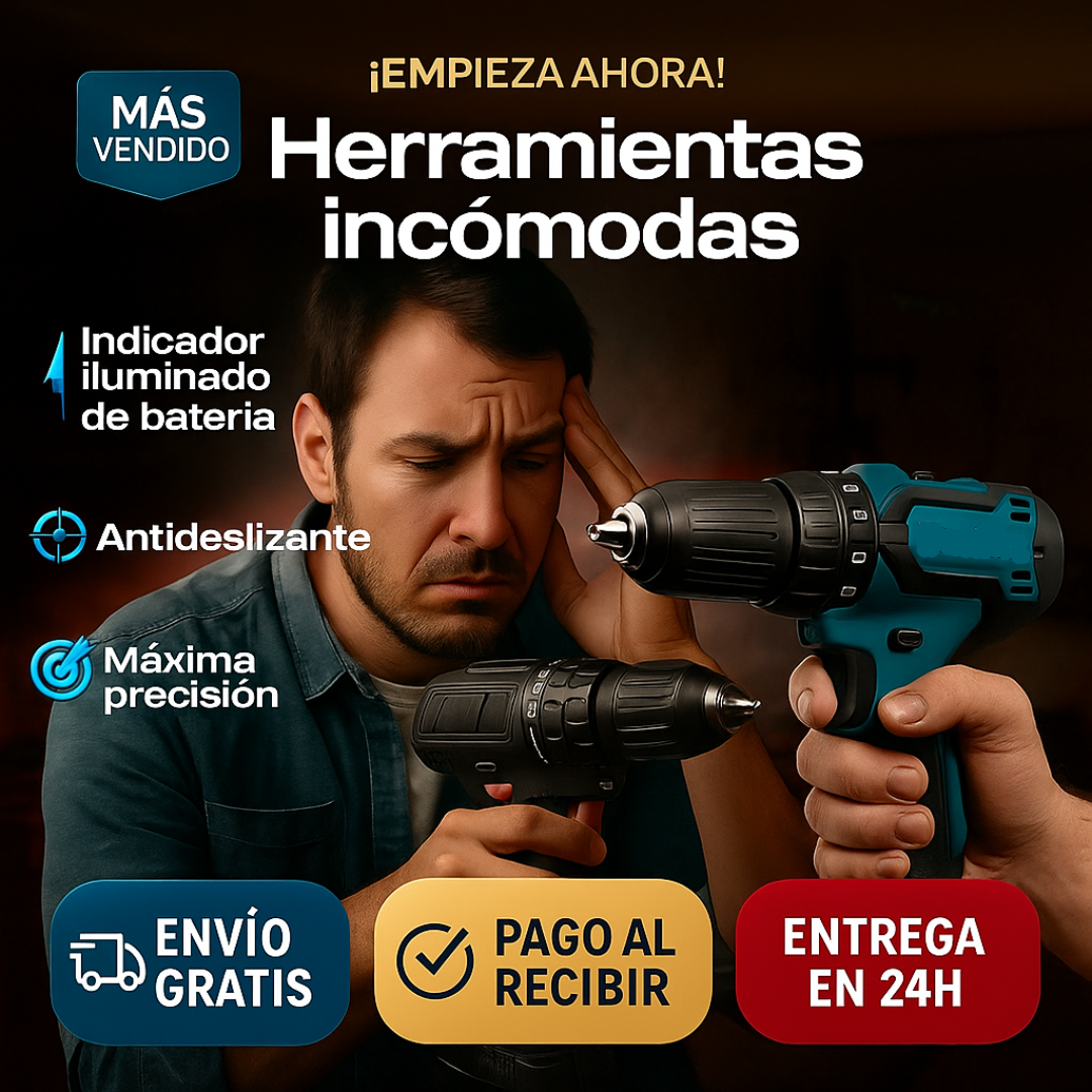 Black Friday Taladro Inalámbrico + Kit de Herramientas de 30 Piezas+ Pistola de Impacto - CIERRE DE LA TIENDA