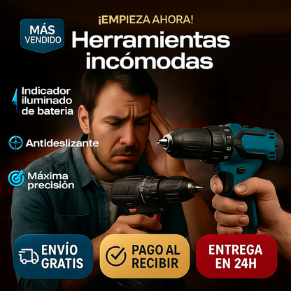 Black Friday Taladro Inalámbrico + Kit de Herramientas de 30 Piezas+ Pistola de Impacto - CIERRE DE LA TIENDA