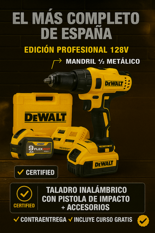 Taladro con Pistola de Impacto Y Pulidora