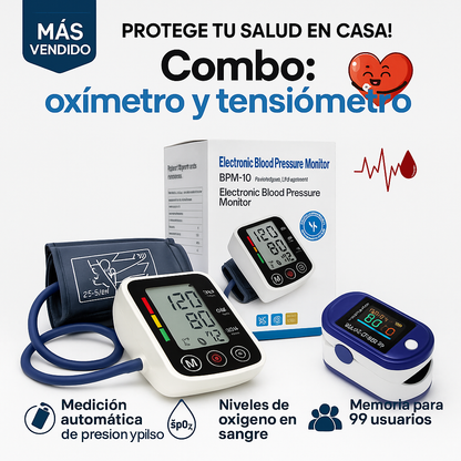 Medidor de Glucosa en Sangre Multifunción 8 en 1, pulso, glucosa y presión +🎁Regalo Medidor de Presión Arterial + Relogio Smartwach