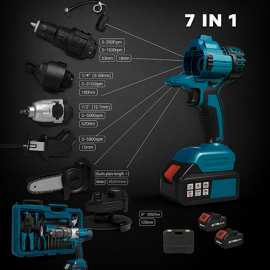 Black Friday Taladro Inalámbrico + Kit de Herramientas de 30 Piezas+ Pistola de Impacto - CIERRE DE LA TIENDA