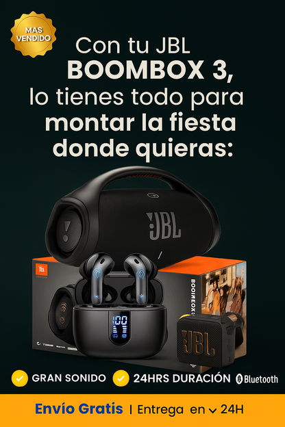 Liquidación Exclusiva: JBL Boombox 3 + GO 4 + Regalos 🎁 – ¡El Pack Más Vendido en España!