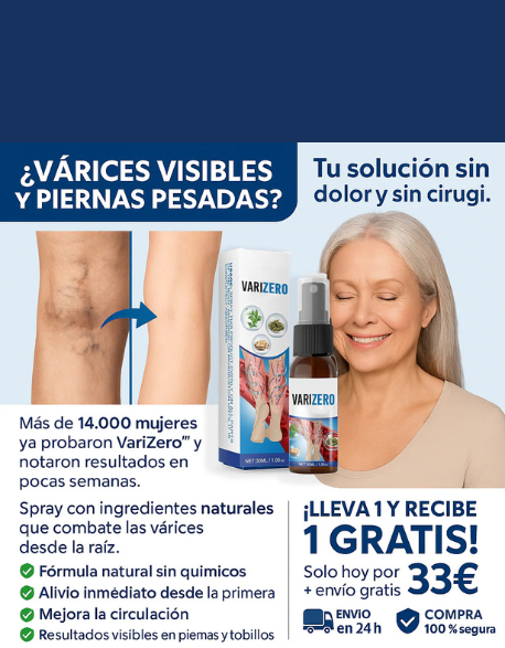 Di Adiós a las Varices de Forma Rápida y Segura! OFERTA 2X1¡SOLO HOY!