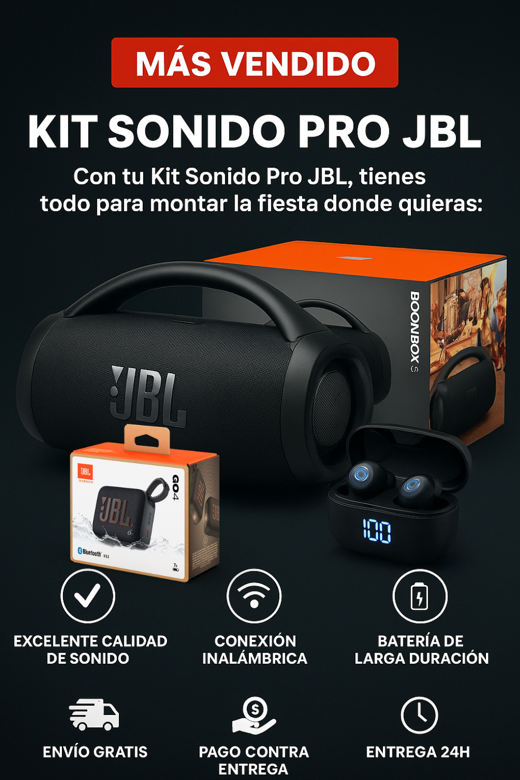 Liquidación Exclusiva: JBL Boombox 3 + GO 4 + Regalos 🎁 – ¡El Pack Más Vendido en España!