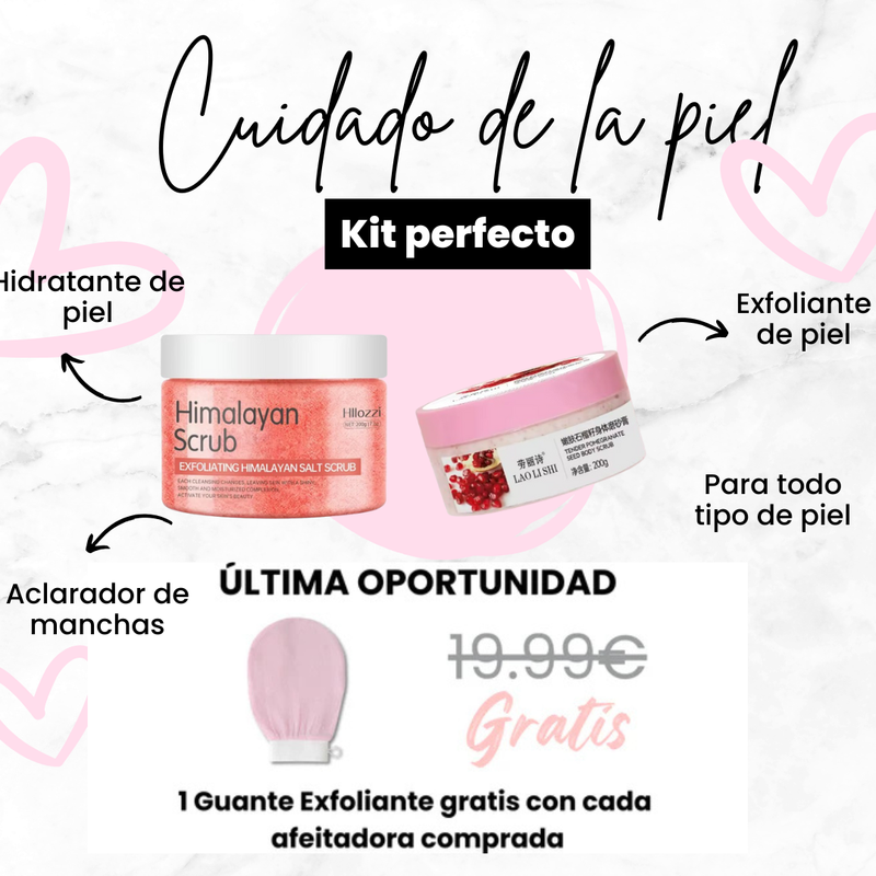 Kit Exfoliante 3 en 1 para el cuidado de la piel