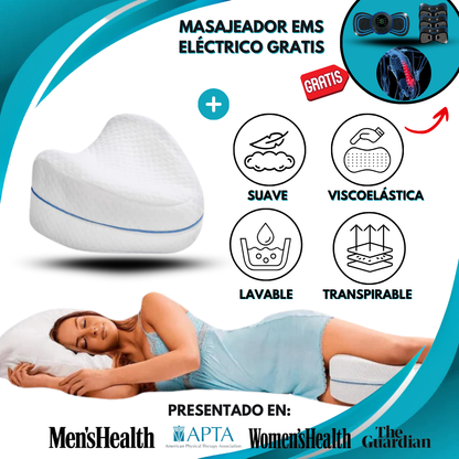 50% de Descuento: 2X1 Almohada Ortopédica - Moderno y tecnológico Duerme sin dolor + Masajeador Eléctrico (GRATIS)