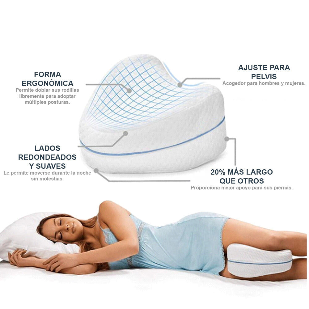 50% de Descuento: 2X1 Almohada Ortopédica - Moderno y tecnológico Duerme sin dolor + Masajeador Eléctrico (GRATIS)